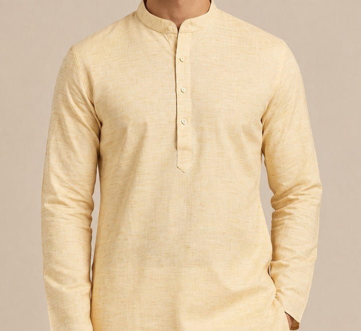 Solid Yellow Kurta Set - KM48219-11