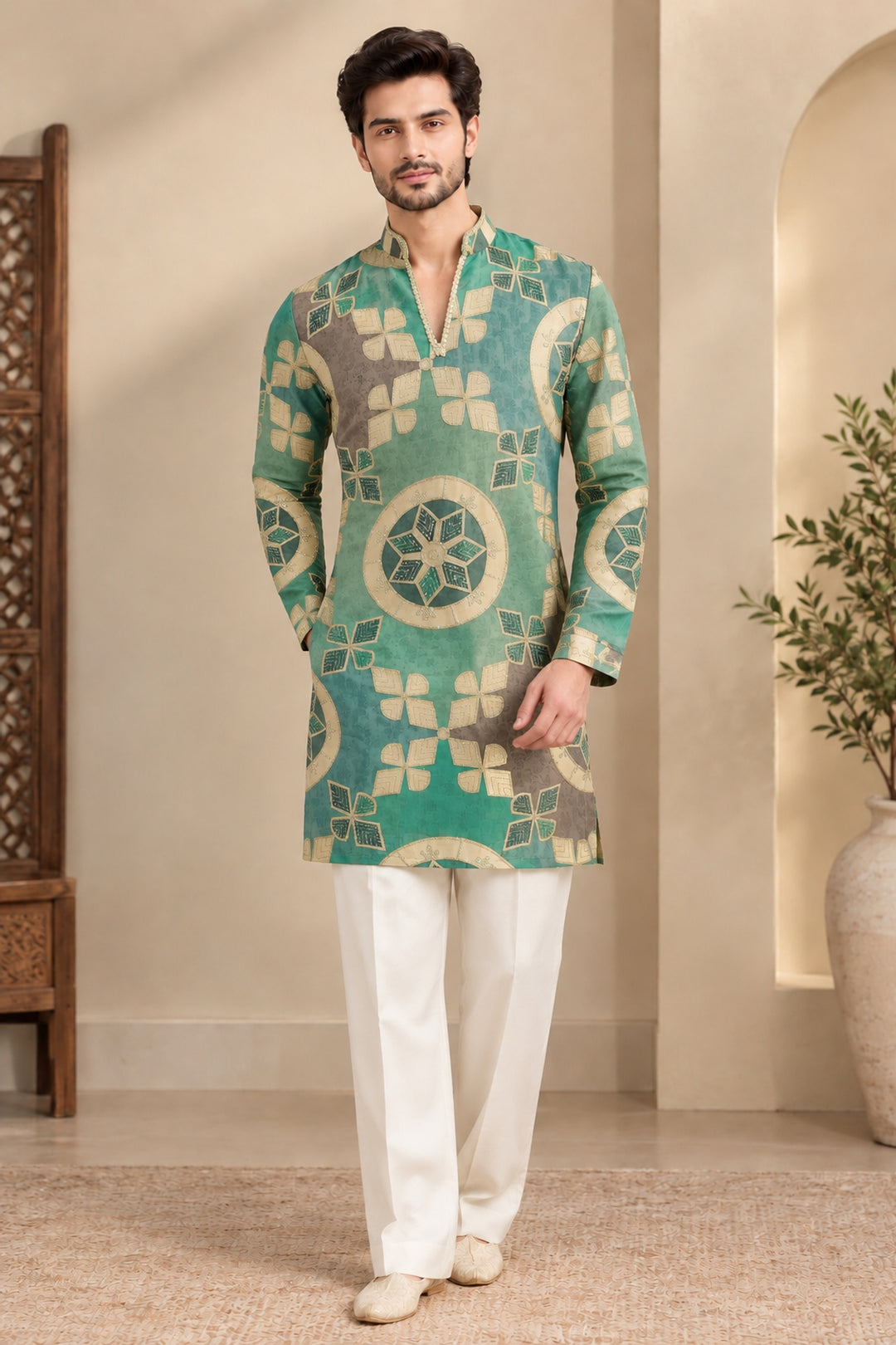 Sequence Green Kurta Set - KT47743-2