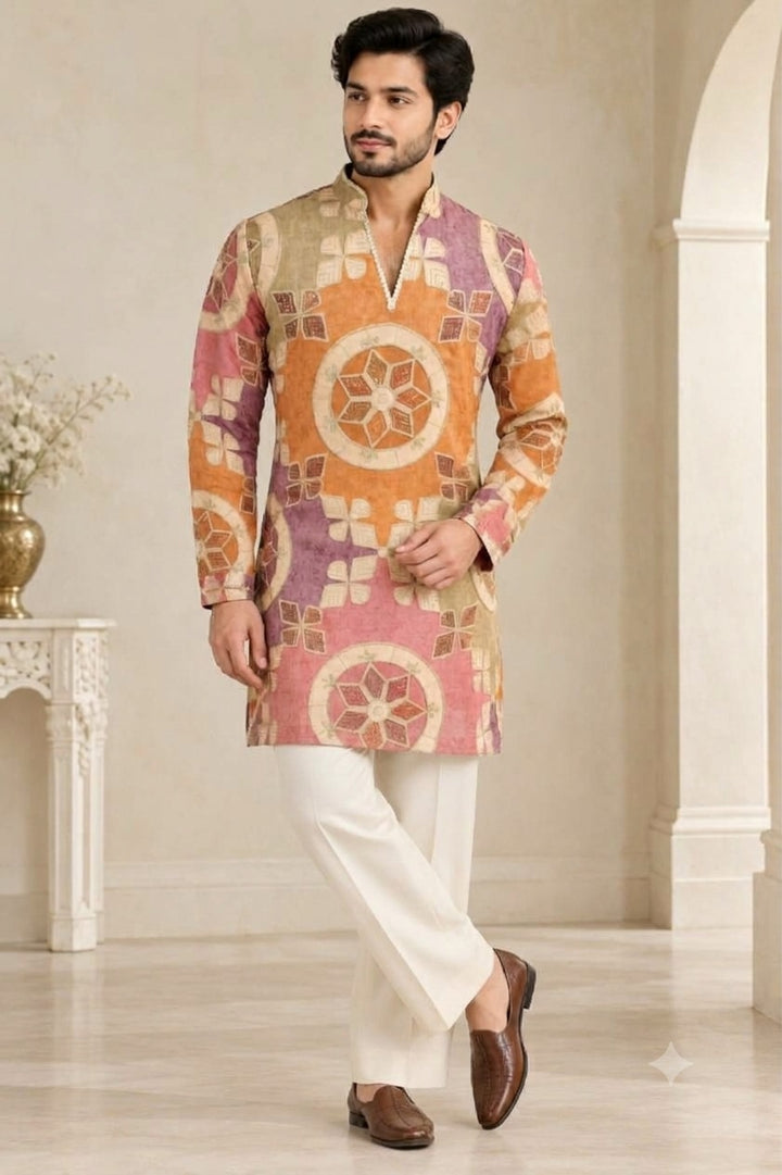 Sequence Orange Kurta Set - KT47743-1
