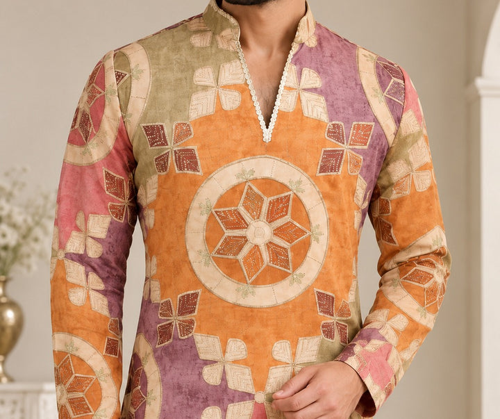 Sequence Orange Kurta Set - KT47743-1