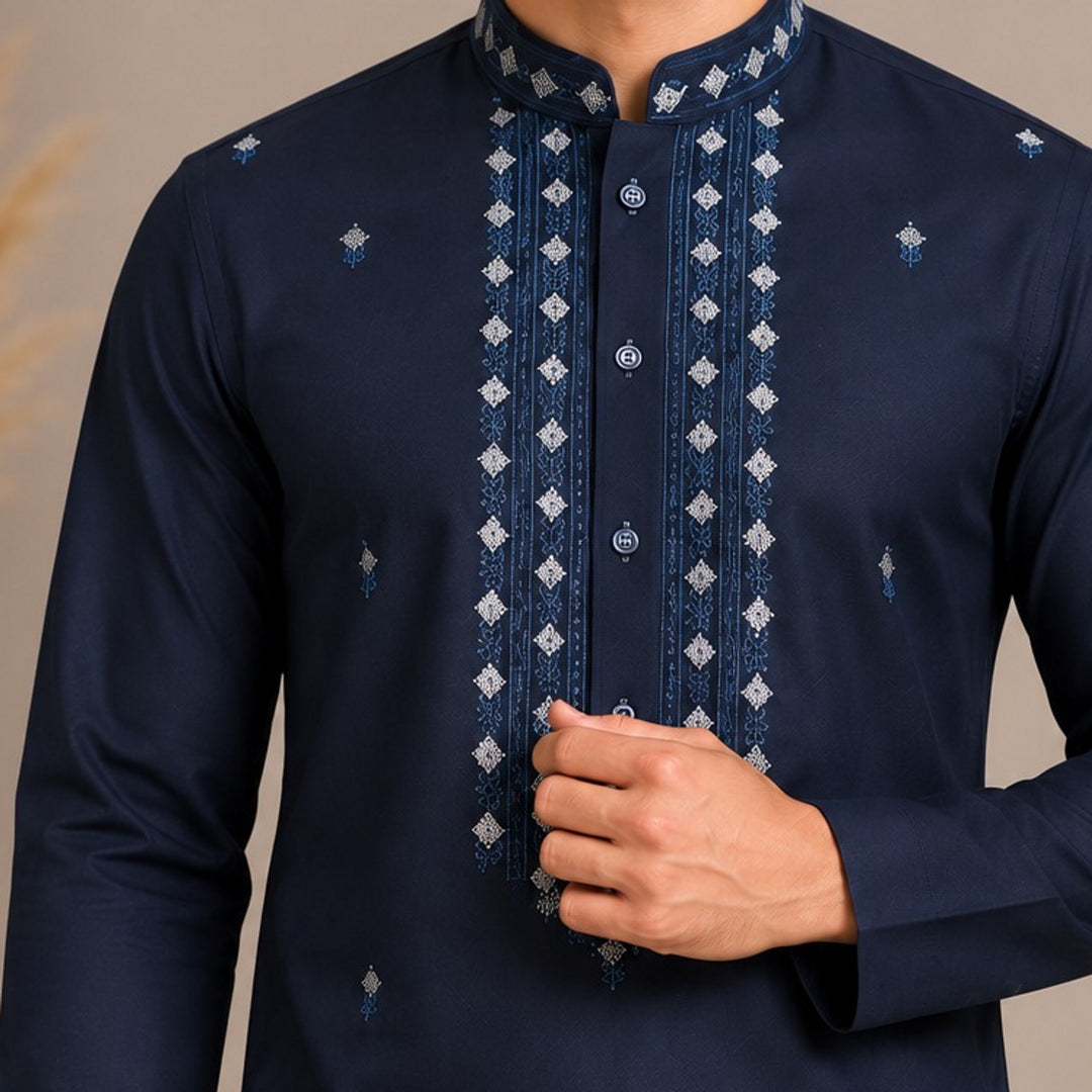 Sequence Navy Blue Kurta Set - KT48091-717