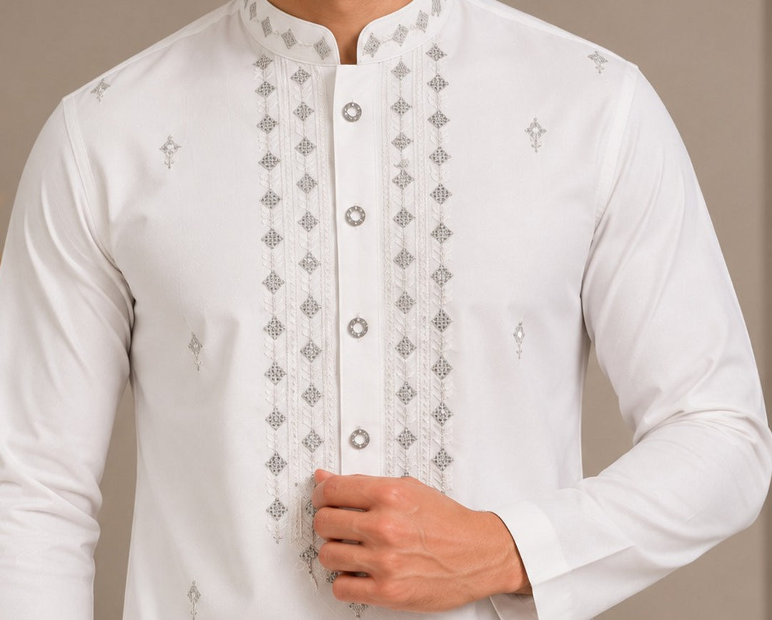Sequence Off White Kurta Set - KT48091-3