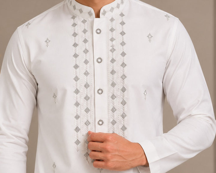 Sequence Off White Kurta Set - KT48091-3