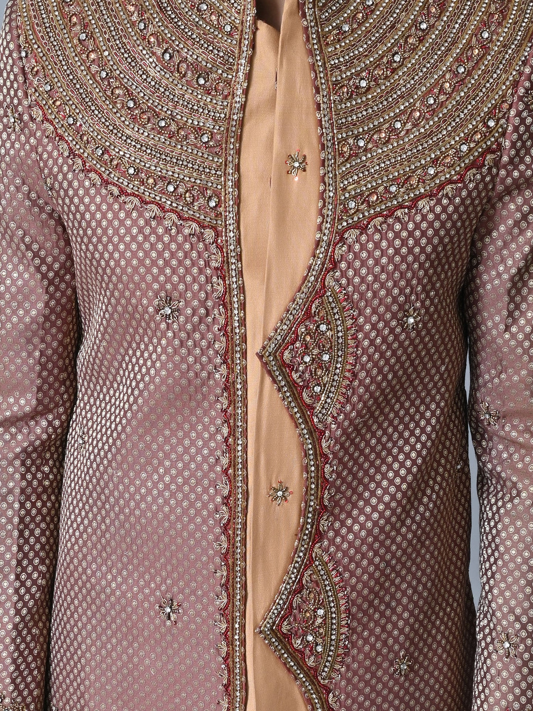 Ethnic Motifs Brown Sherwani