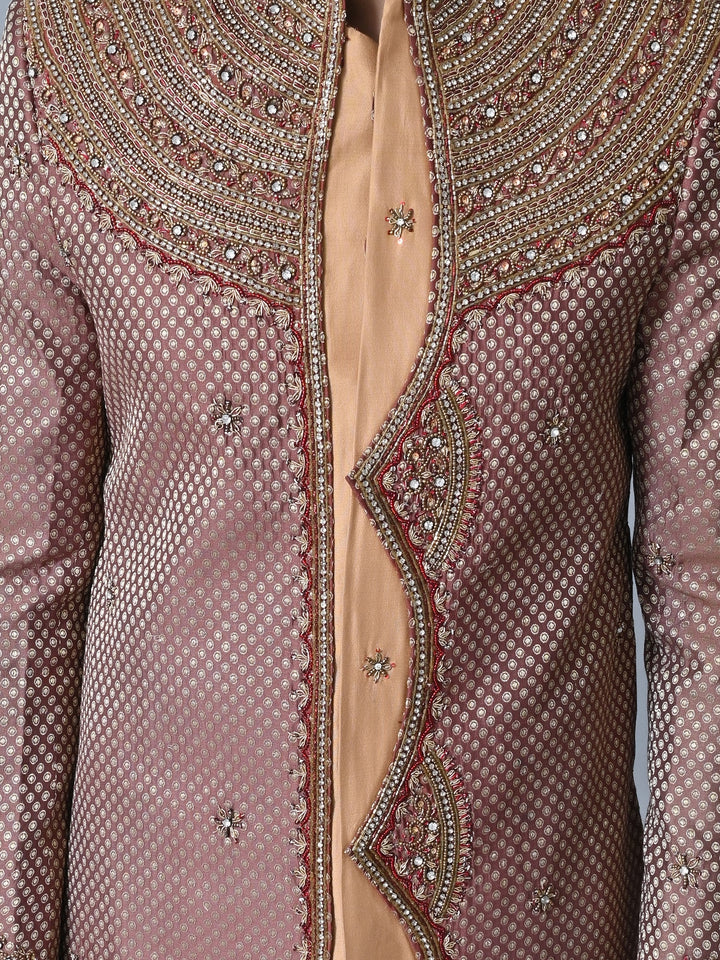 Ethnic Motifs Brown Sherwani