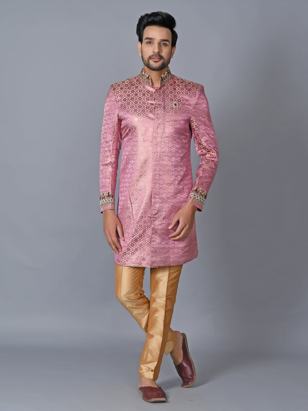 Ethnic Motifs Rose Sherwani