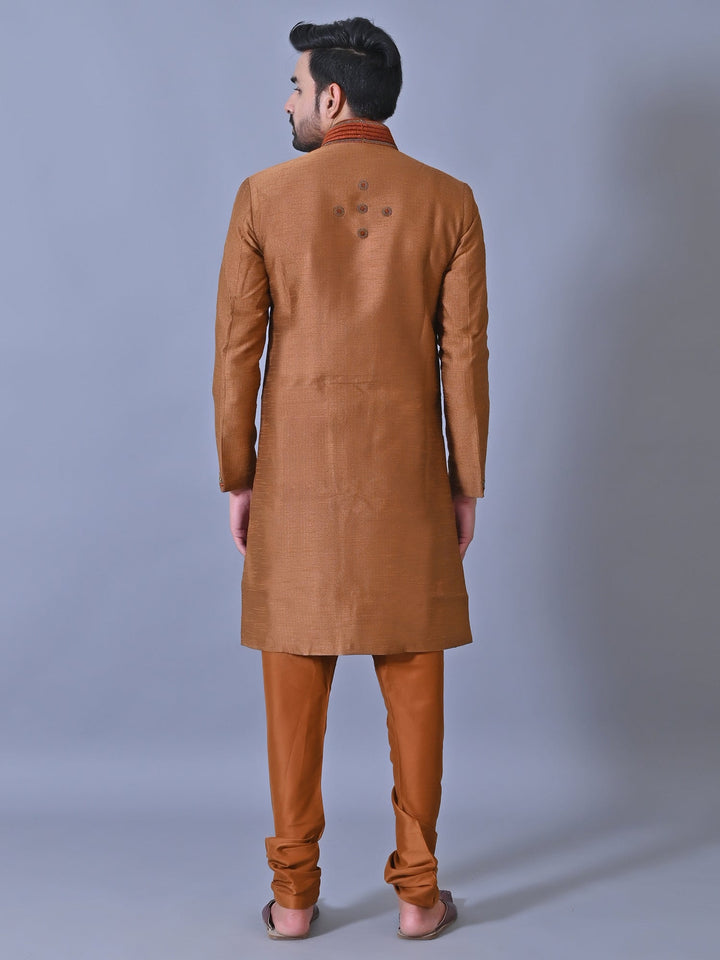 Ethnic Motifs Copper Sherwani