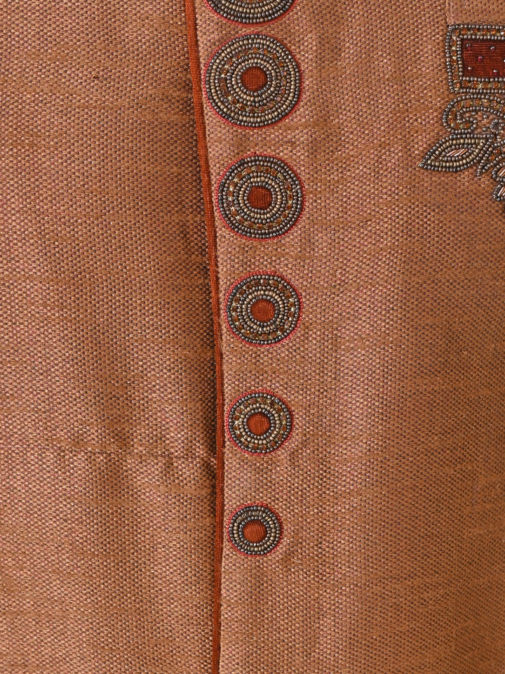 Ethnic Motifs Copper Sherwani