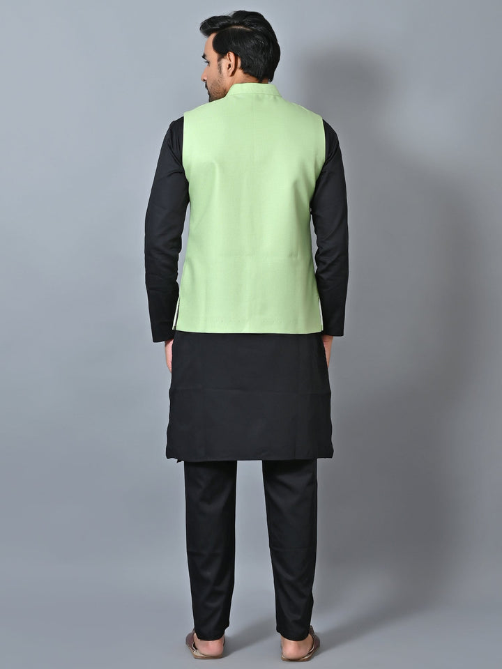 Solid Green Nehru Jacket