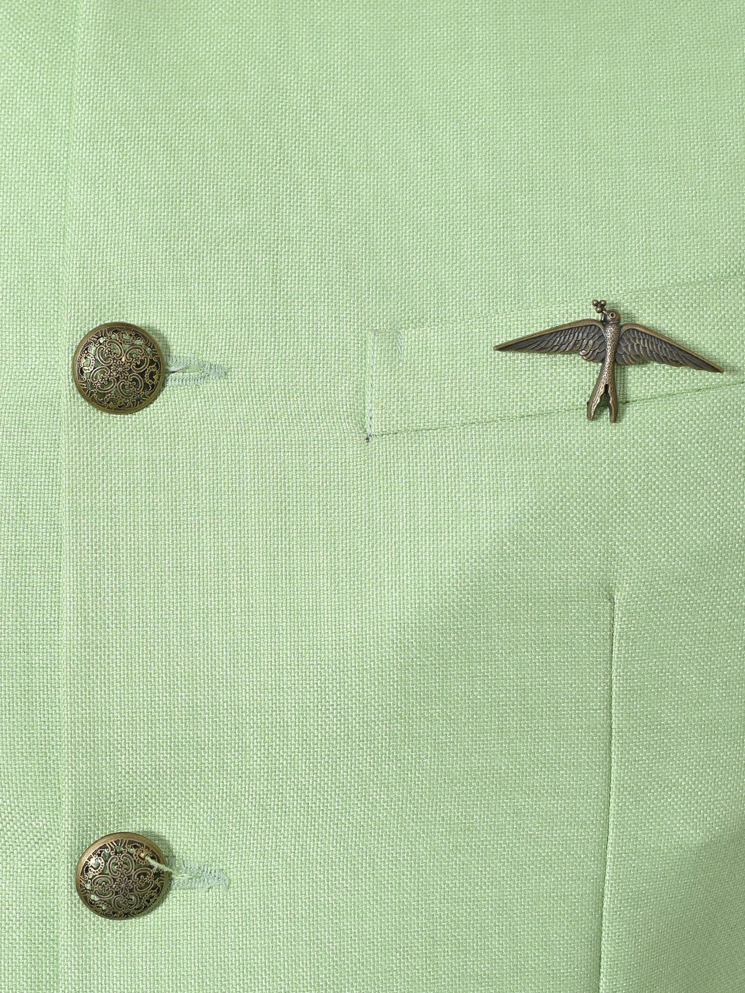 Solid Green Nehru Jacket