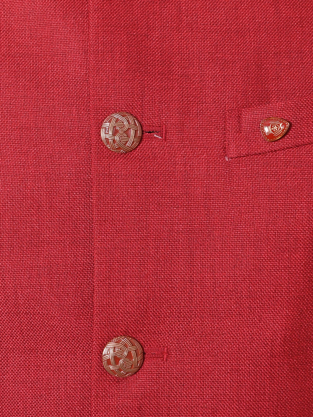 Solid Red Nehru Jacket