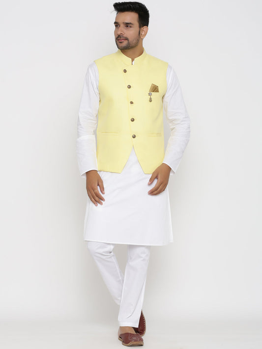 Solid Yellow Nehru Jacket