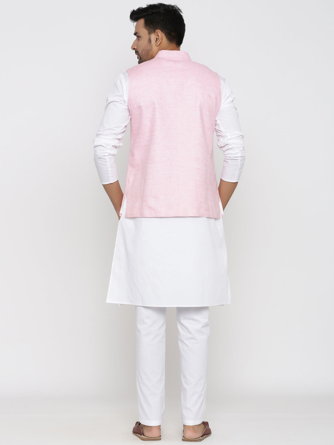 Solid Pink Nehru Jacket