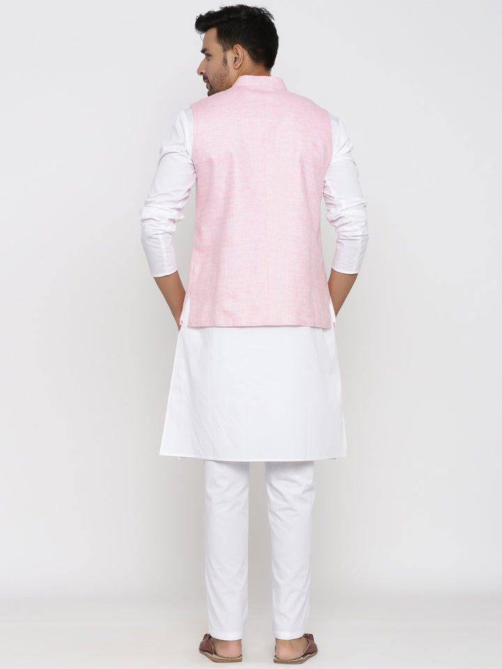 Solid Pink Nehru Jacket