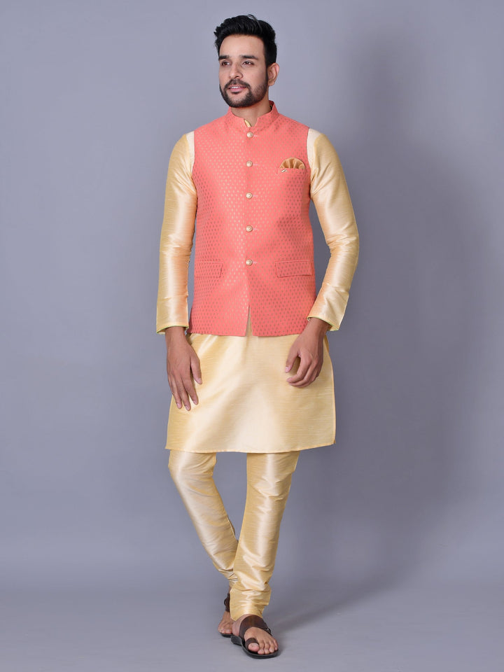 Abstract Pink Nehru Jacket