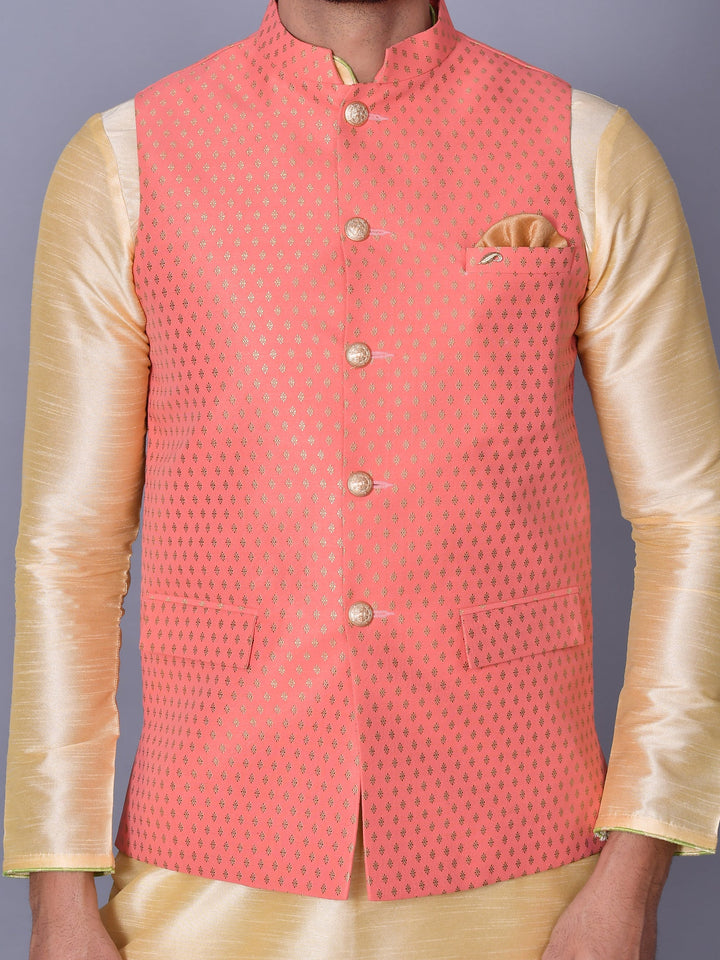 Abstract Pink Nehru Jacket