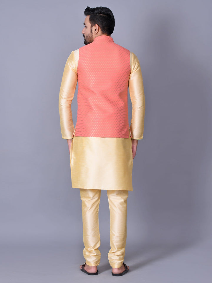Abstract Pink Nehru Jacket