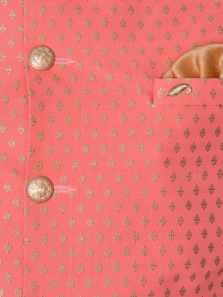 Abstract Pink Nehru Jacket