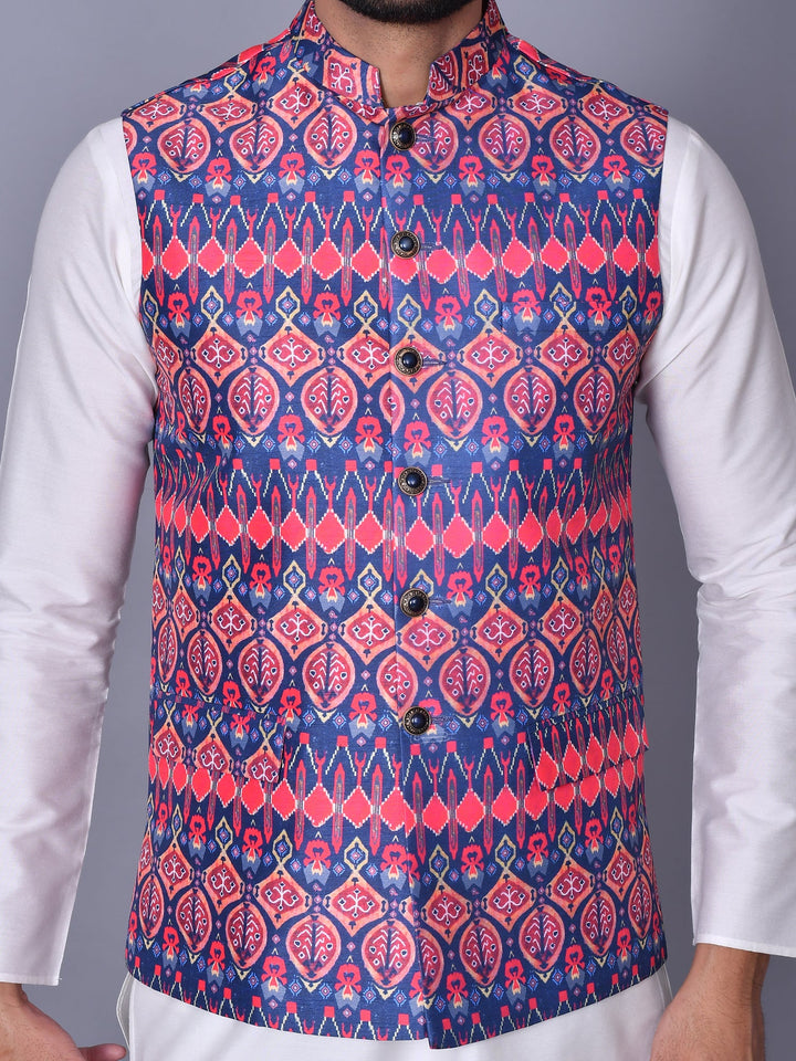 Ethnic Motifs Multi Nehru Jacket