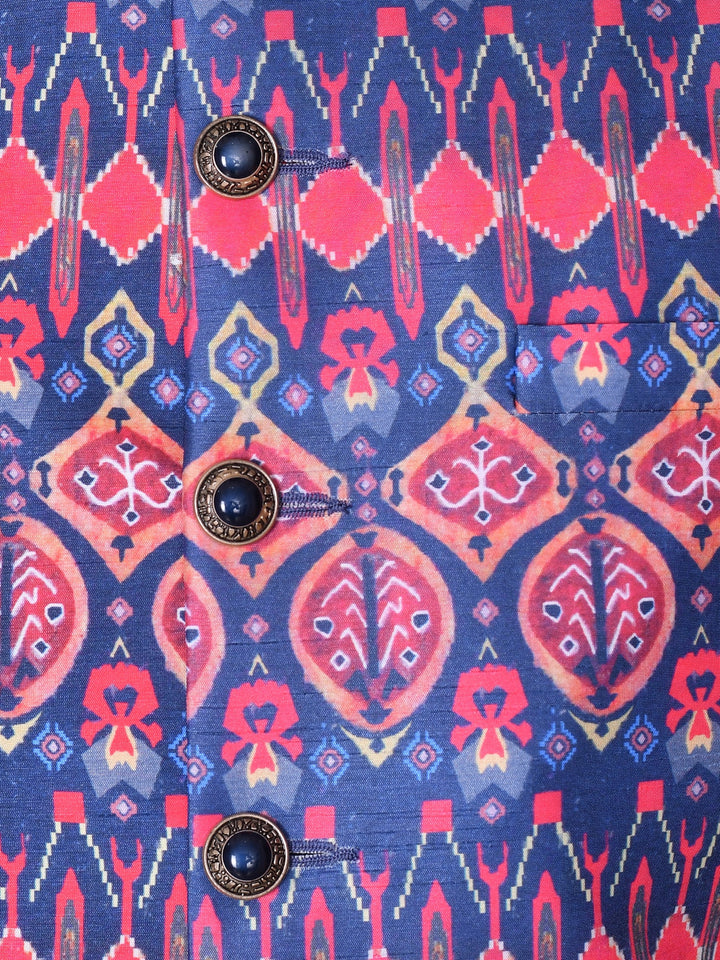 Ethnic Motifs Multi Nehru Jacket