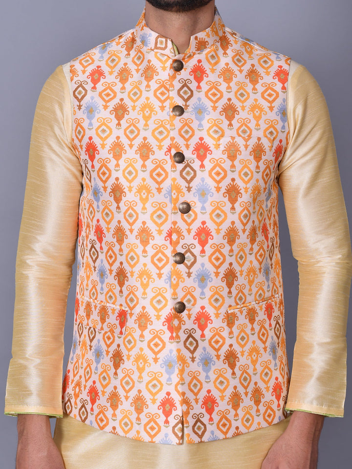 Ethnic Motifs Multi Nehru Jacket