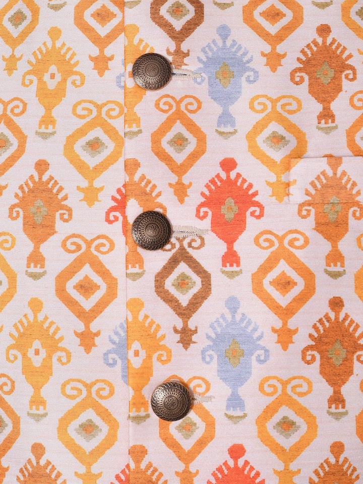 Ethnic Motifs Multi Nehru Jacket