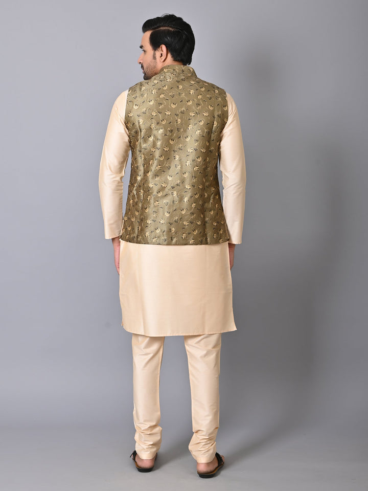 Floral Green Nehru Jacket