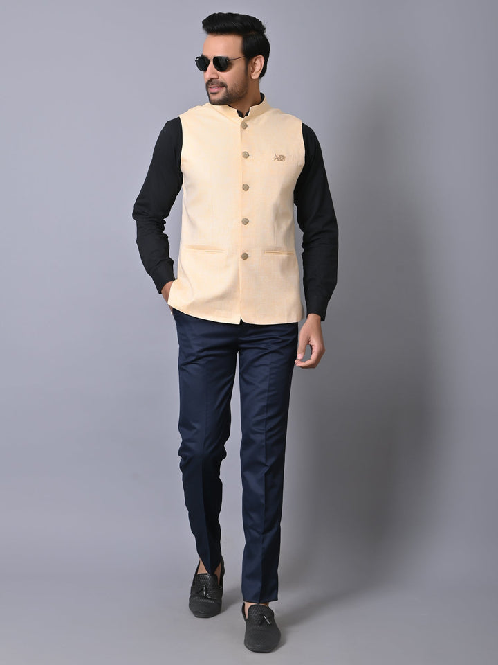 Solid Yellow Nehru Jacket