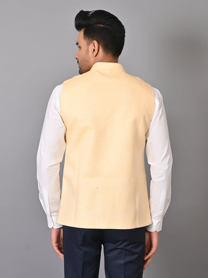 Solid Yellow Nehru Jacket