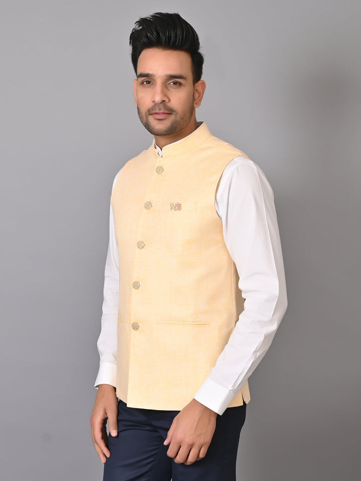 Solid Yellow Nehru Jacket