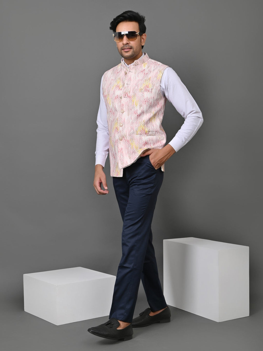 Textured Multi Nehru Jacket