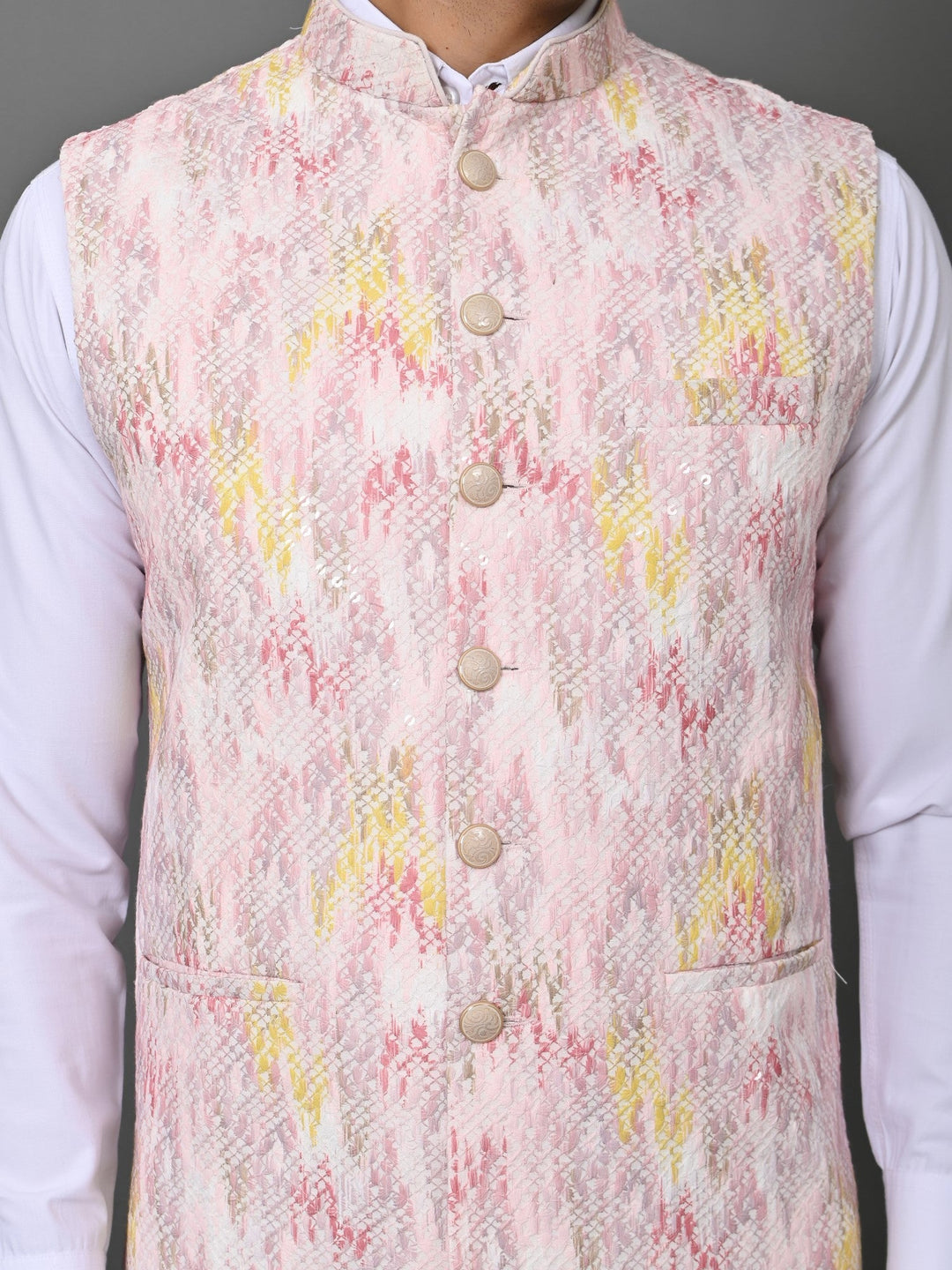 Textured Multi Nehru Jacket