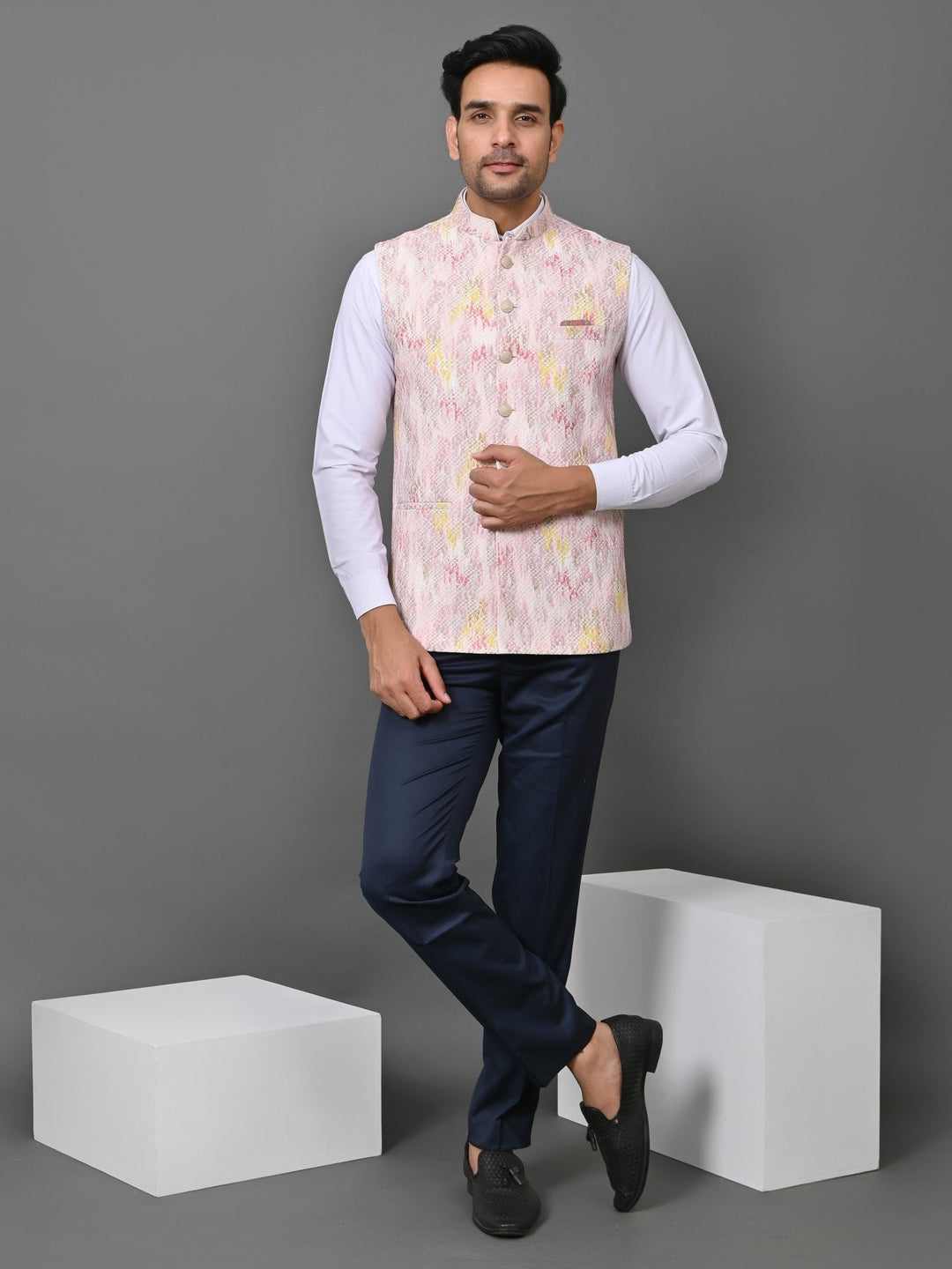 Textured Multi Nehru Jacket