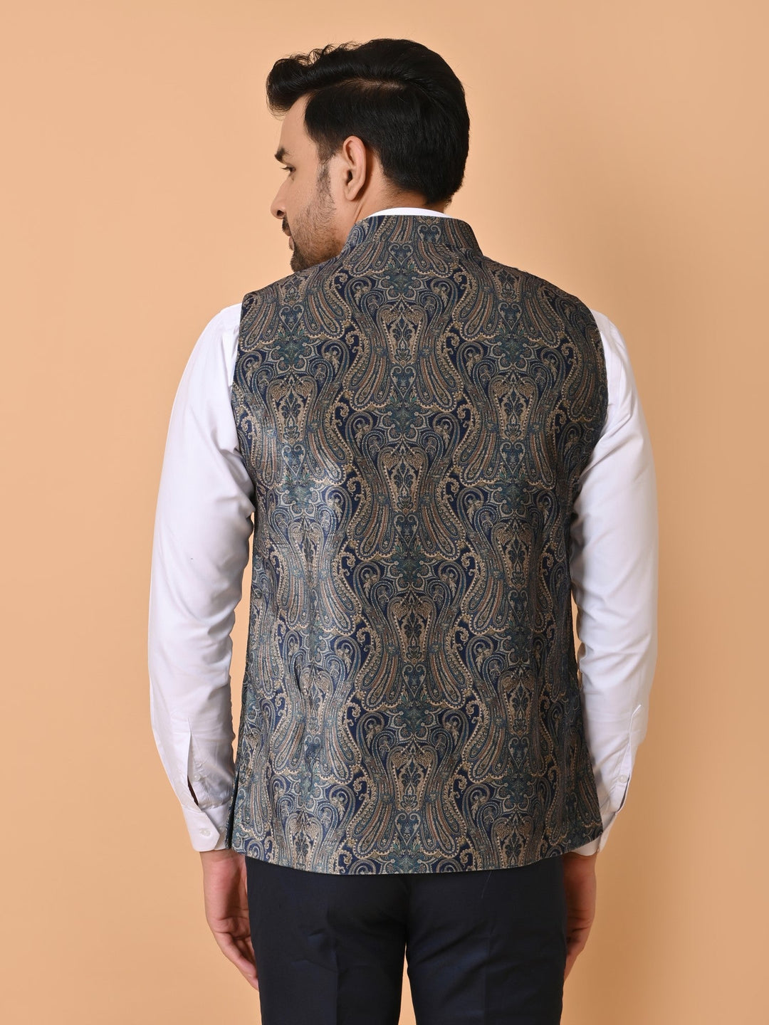 Paisley Green Nehru Jacket