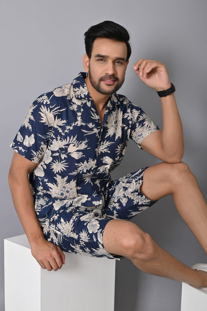 Floral Navy Blue Co-ords Set