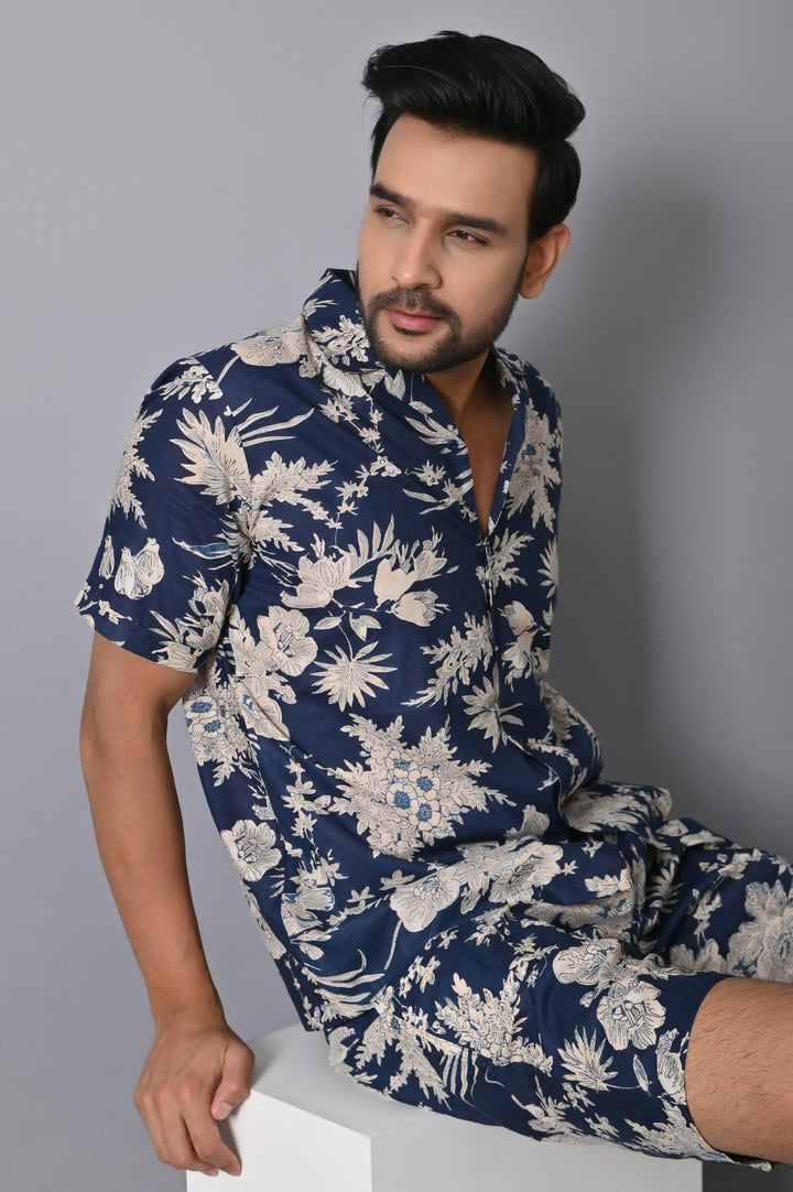 Floral Navy Blue Co-ords Set
