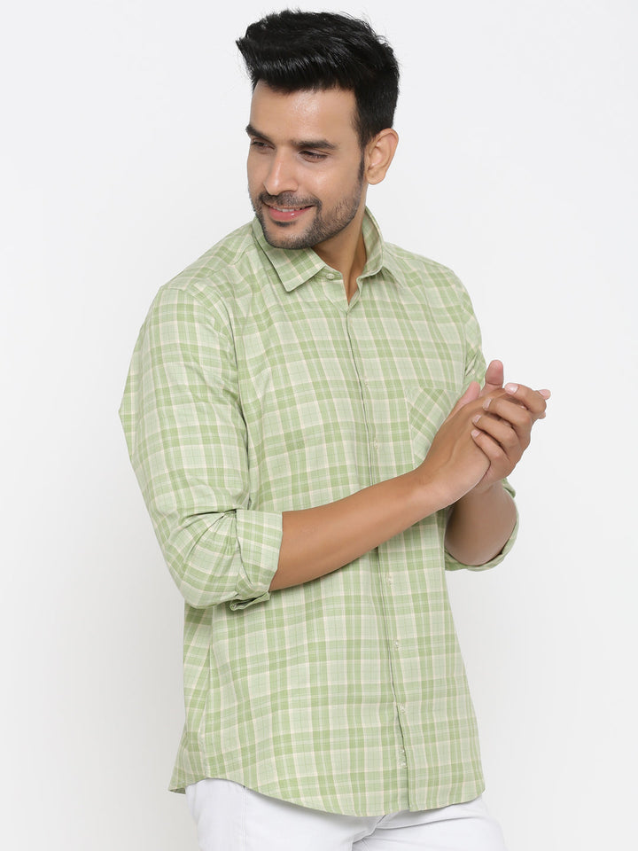 Checked Green Shirts