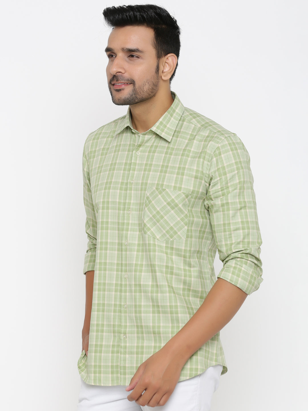 Checked Green Shirts