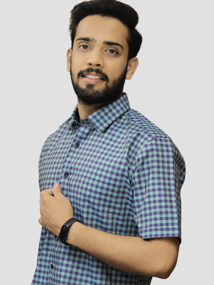 Checked Blue Shirts