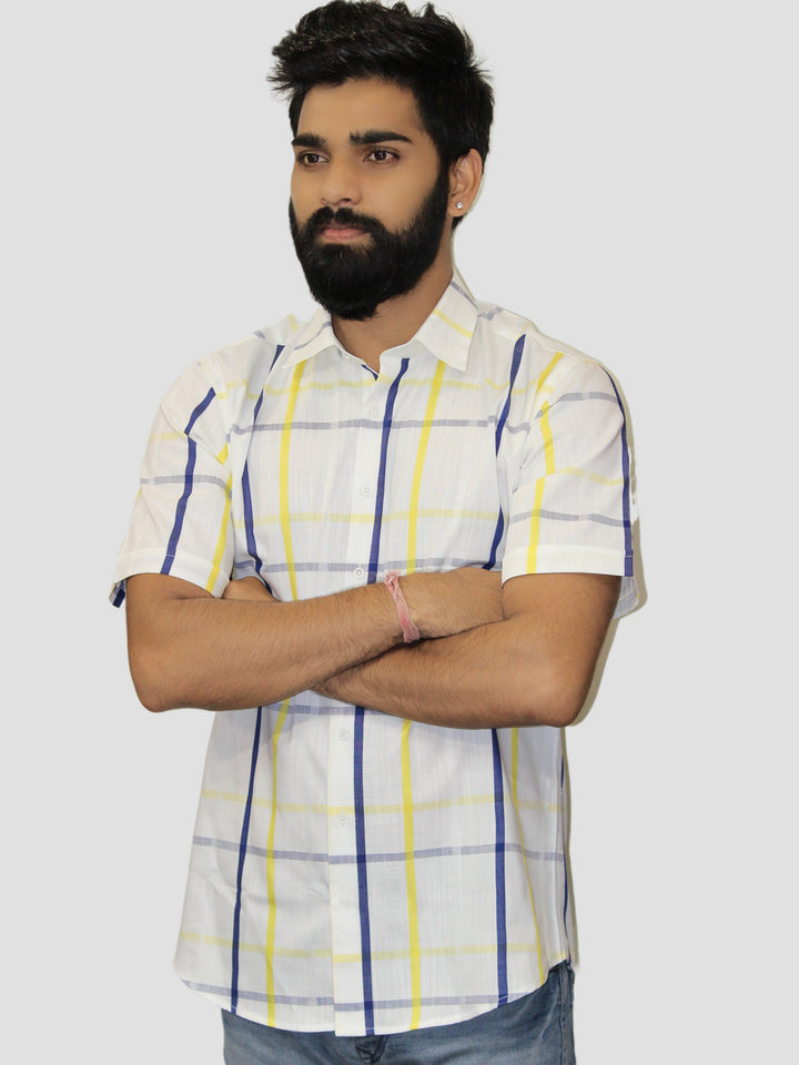 Checked White Shirts