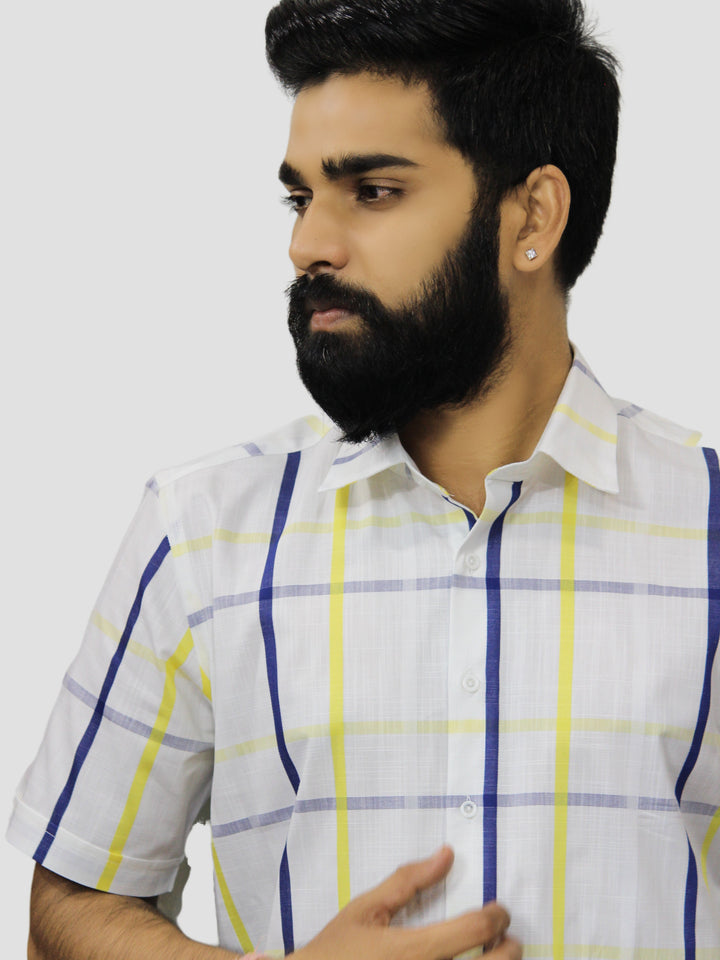 Checked White Shirts