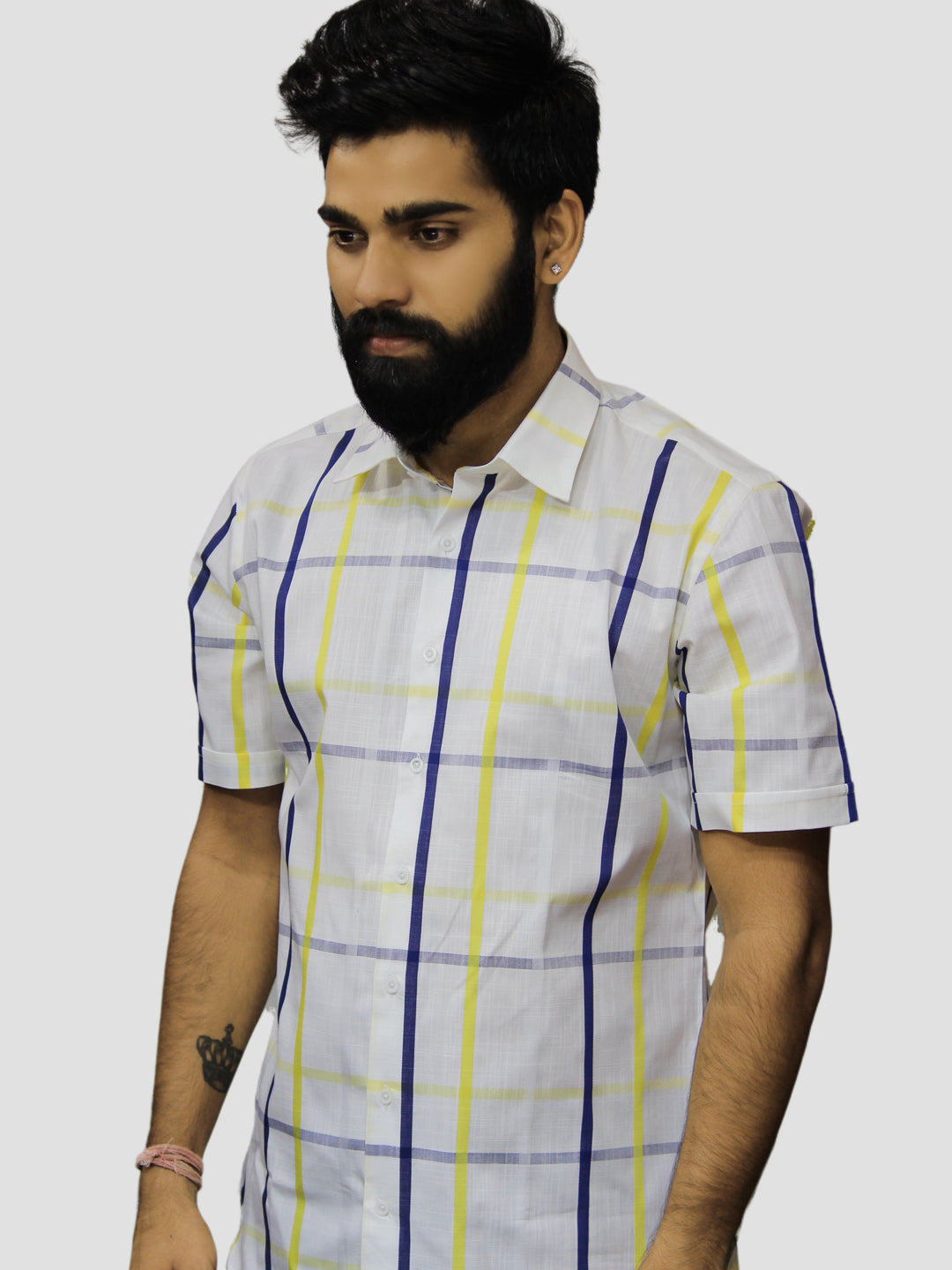 Checked White Shirts