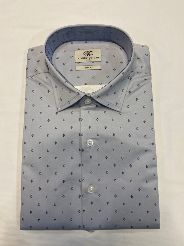 Abstract Grey Melange Shirts