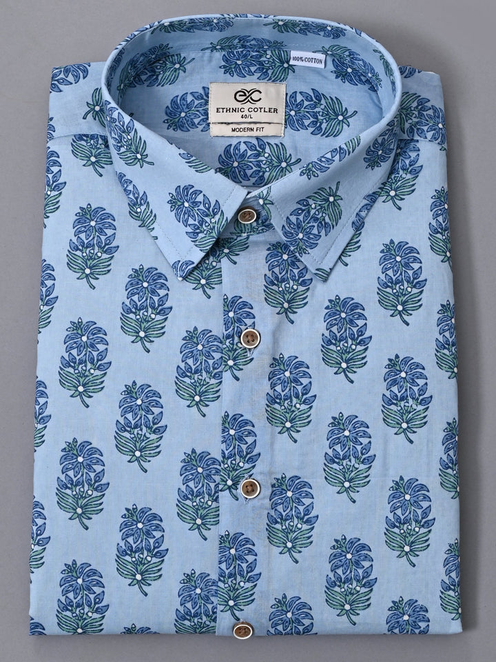Floral Blue Shirts