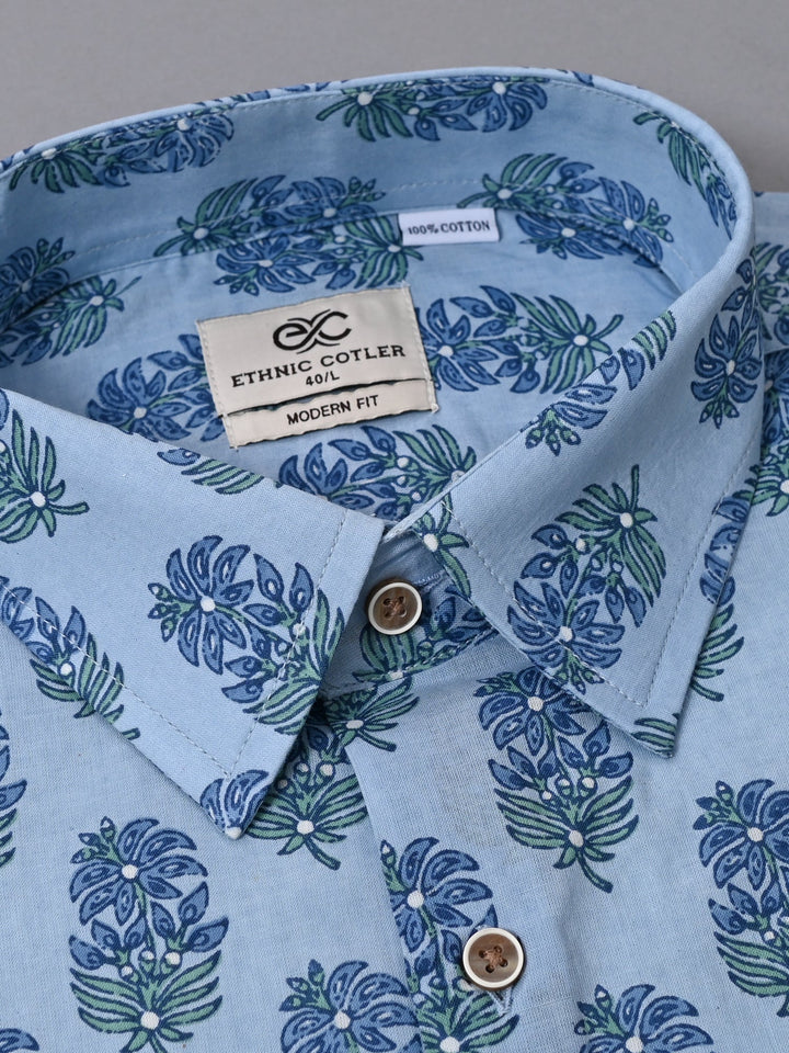 Floral Blue Shirts