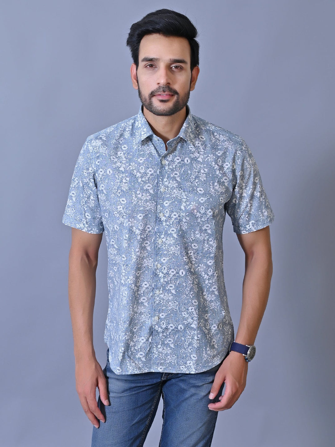 Floral Blue Shirts