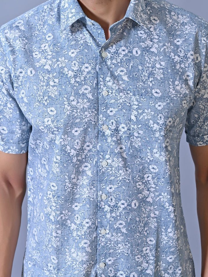 Floral Blue Shirts