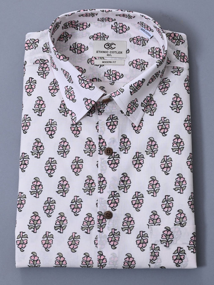 Floral Cream Shirts