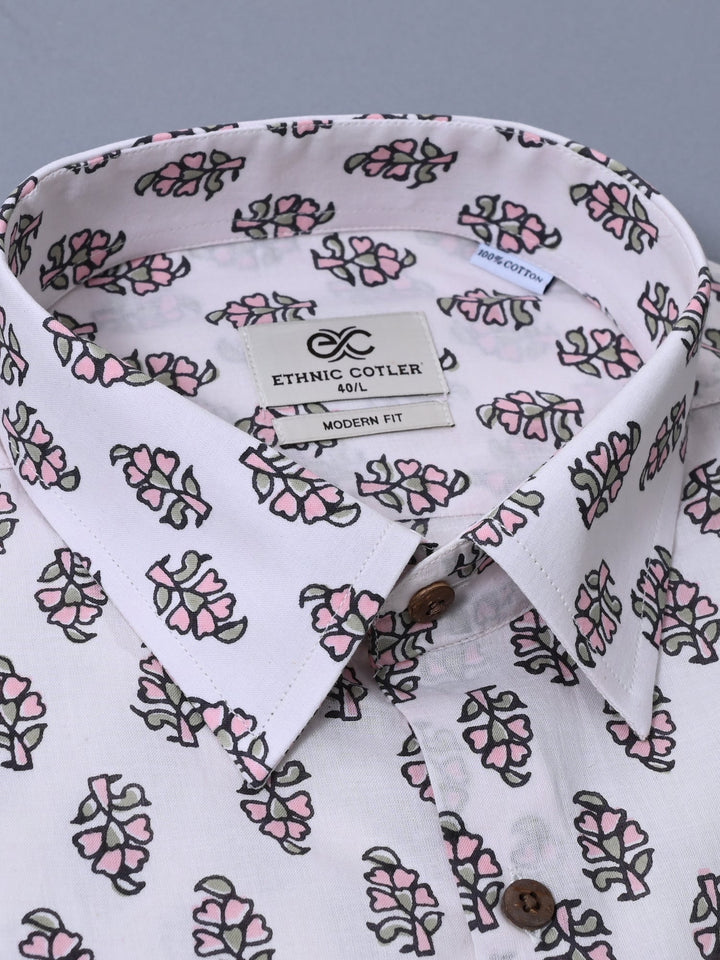 Floral Cream Shirts