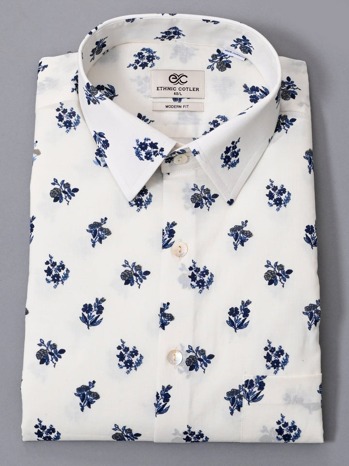 Floral White Shirts